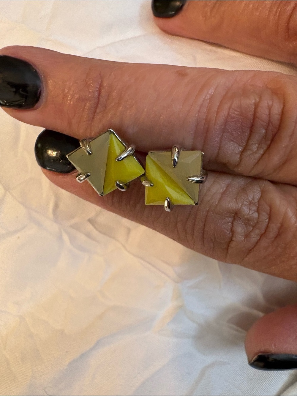 Yellow Geometric Stud Earrings - Women's Jewelry Gorgeous
